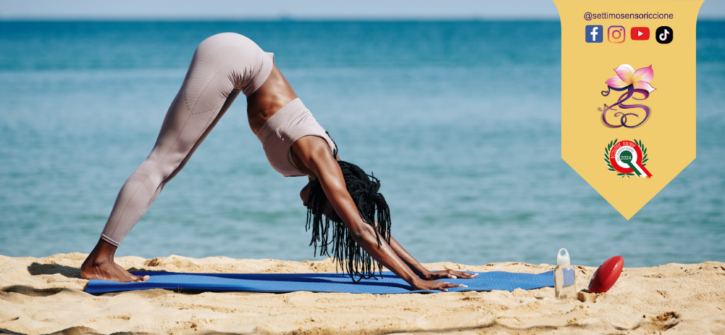 posizione yoga contro stress ansia nervosismo metodo Settimo Senso Riccione