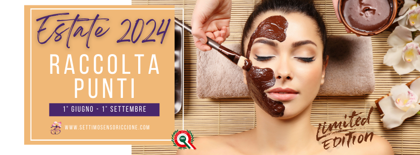 Raccolta punti estate 2024 corpo Trattamenti al cioccolato con massaggio viso e corpo Settimo Senso Riccione